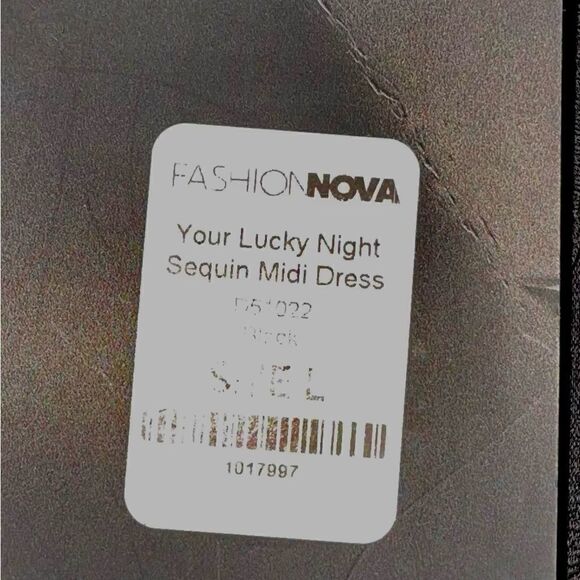 Nwt fashion Nova Your lucky night sequin dress sz L - Picture 8 of 14